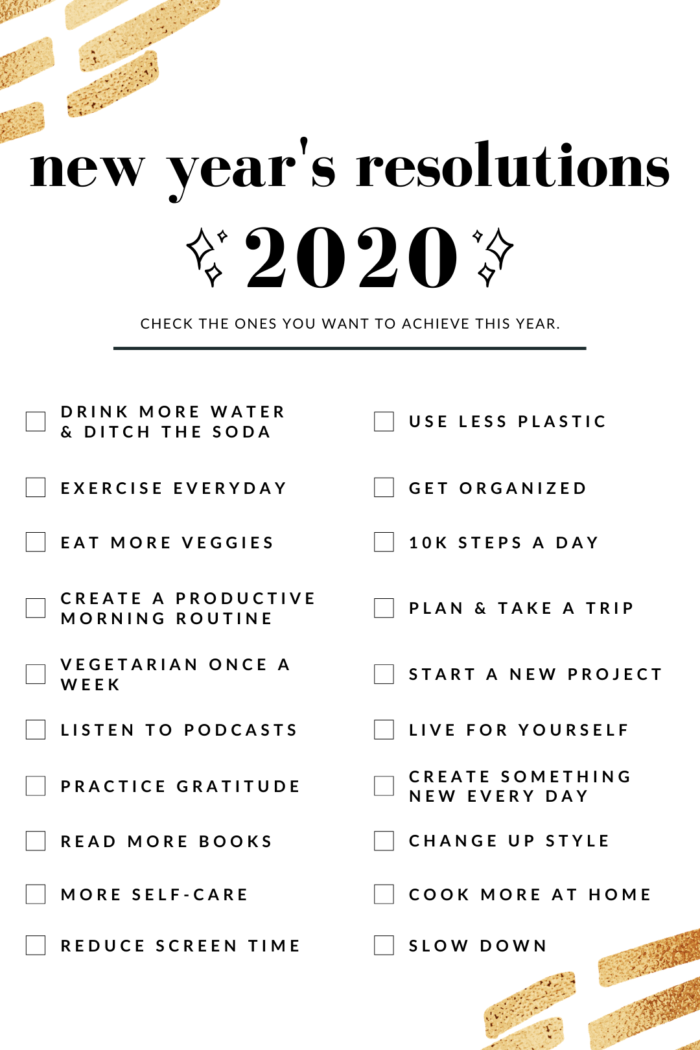 20 New Year’s Resolutions That Will Improve Your Life in 2020