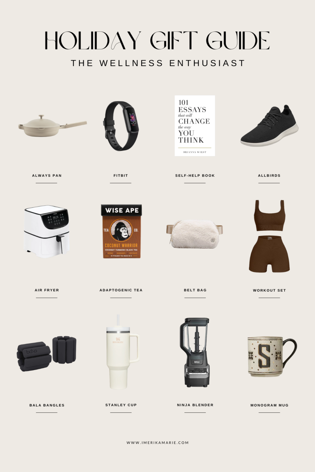 Holiday Gift Guide for The Wellness Enthusiast | Erika Marie